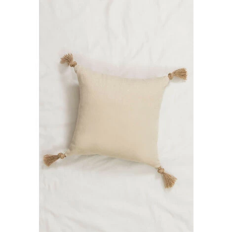 Coussin Carré Coton (45x45 Cm) Almiz SKLUM Coton - Beige Crème 3 Coussin Carré Coton (45x45 Cm) Almiz SKLUM Coton - Beige Crème – Image 3