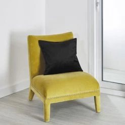 HOMEMAISON Coussin Velours Feutré Et Déhoussable Noir 45 X 45 Cm - Noir