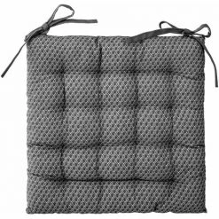 ATMOSPHERA Lot De 2 Galettes De Chaise Otto - 38 X 38 Cm. - Gris - 38 X 38 X 7,2 - Gris