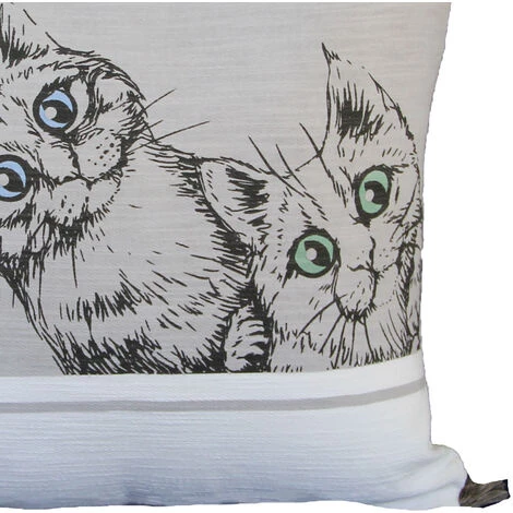 HOMEMAISON Coussin Déhoussable Cats Souris 45 X 45cm - Souris 2 HOMEMAISON Coussin Déhoussable Cats Souris 45 X 45cm - Souris – Image 2