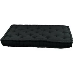 NO-NAME Coussin De Palette En Coton Coloré 120 X 60 Cm Noir - Noir