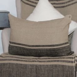 HOMEMAISON Coussin Rectangulaire Ajaccio Noir 40 X 60 Cm - Noir