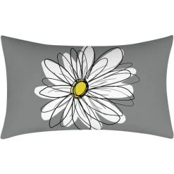 PERLE RARE Housse De Coussin D'été, Housse De Coussin De Canapé Fleur Maison Salon Chambre Décoration De La Maison 30 X 50 Cm (marguerite-30X50)