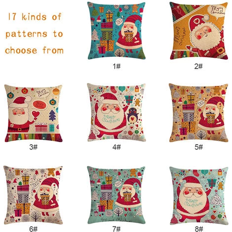ASUPERMALL 1 Pc Decorations De Noel Pour Noel Taie D'Oreiller Pillow Cover Coussin Decor A La Maison, Type 1 - Type 1 3 ASUPERMALL 1 Pc Decorations De Noel Pour Noel Taie D'Oreiller Pillow Cover Coussin Decor A La Maison, Type 1 - Type 1 – Image 3