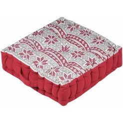 LOVELY CASA Coussin De Sol 45x45 Cm Chandail Rouge Coton - Rouge