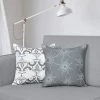 BEARSU Housses De Coussin Décoratif Moderne Taie D'oreiller Housse De Coussin Pour Chambre Chambre Canapé Chaise Voiture, Gris Et Blanc, 18 X 18 Pouces