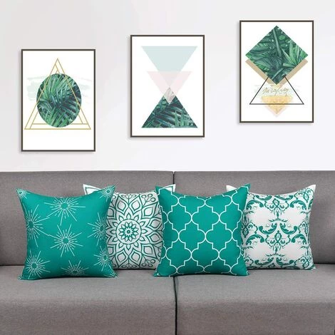 BEARSU Housses De Coussin Décoratif Moderne Taie D'oreiller Housse De Coussin Pour Chambre Chambre Canapé Chaise Voiture, Gris Et Blanc, 18 X 18 Pouces 2 BEARSU Housses De Coussin Décoratif Moderne Taie D'oreiller Housse De Coussin Pour Chambre Chambre Canapé Chaise Voiture, Gris Et Blanc, 18 X 18 Pouces – Image 2