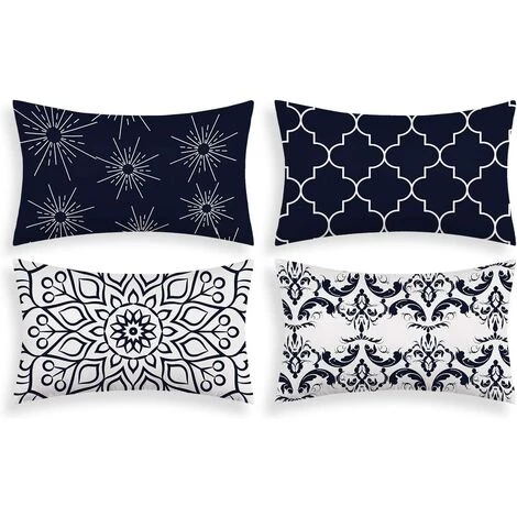 BEARSU Taie D'oreiller Décorative Moderne Taie D'oreiller Housse De Coussin Pour Chambre à Coucher Chambre Canapé Chaise Voiture, Gris Et Blanc, 12 X 20 Pouces 1 BEARSU Taie D'oreiller Décorative Moderne Taie D'oreiller Housse De Coussin Pour Chambre à Coucher Chambre Canapé Chaise Voiture, Gris Et Blanc, 12 X 20 Pouces