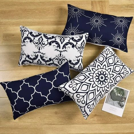 BEARSU Taie D'oreiller Décorative Moderne Taie D'oreiller Housse De Coussin Pour Chambre à Coucher Chambre Canapé Chaise Voiture, Gris Et Blanc, 12 X 20 Pouces 3 BEARSU Taie D'oreiller Décorative Moderne Taie D'oreiller Housse De Coussin Pour Chambre à Coucher Chambre Canapé Chaise Voiture, Gris Et Blanc, 12 X 20 Pouces – Image 3