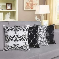 BEARSU Housses De Coussin Décoratif Moderne Taie D'oreiller Housse De Coussin Pour Chambre Chambre Canapé Chaise Voiture, Gris Et Blanc, 18 X 18 Pouces 7 BEARSU Housses De Coussin Décoratif Moderne Taie D'oreiller Housse De Coussin Pour Chambre Chambre Canapé Chaise Voiture, Gris Et Blanc, 18 X 18 Pouces -France Coussin et housse de coussin Soldes Boutique 35895342 3