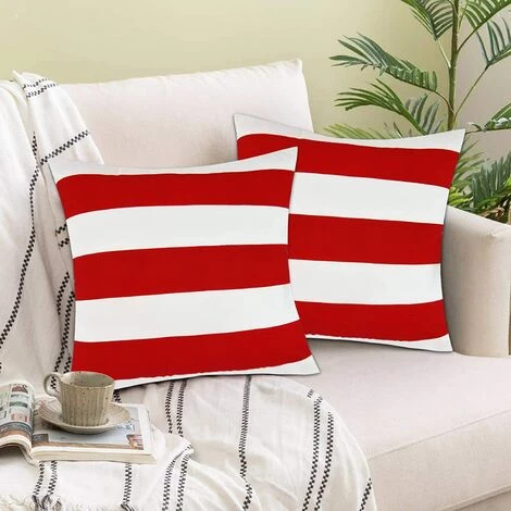 BEARSU Lot De 2 Taies D'oreiller Décoratives Taies D'oreiller à Rayures Carrées Taie De Coussin De Ferme Moderne Avec Fermeture à Glissière Cachée Décor à La Maison Pour Salon Patio Canapé Fauteuil 20 X 20 Pouces, Noir 2 BEARSU Lot De 2 Taies D'oreiller Décoratives Taies D'oreiller à Rayures Carrées Taie De Coussin De Ferme Moderne Avec Fermeture à Glissière Cachée Décor à La Maison Pour Salon Patio Canapé Fauteuil 20 X 20 Pouces, Noir – Image 2