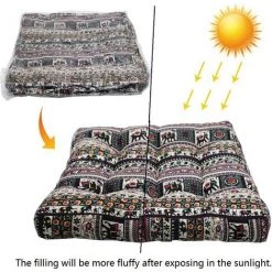 BEARSU Oreiller De Méditation Turquoise Pour Sol, Carré Bohème Mandala Coton Lin Style Indien Coussin Oreiller Pour Yoga Salon Balcon Enfants Salle De Jeux Fête Décoration Extérieure, 20x20 Pouces 7 BEARSU Oreiller De Méditation Turquoise Pour Sol, Carré Bohème Mandala Coton Lin Style Indien Coussin Oreiller Pour Yoga Salon Balcon Enfants Salle De Jeux Fête Décoration Extérieure, 20x20 Pouces -France Coussin et housse de coussin Soldes Boutique 35895439 4