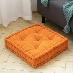 BEARSU Pouf De Coussin De Sol, Coussin De Sol Carré, Coussin De Méditation En Chenille, Oreillers Capitonnés épais Pour Canapé De Chambre De Yoga De Salon, Orange, 19"x19"x4" 9 BEARSU Pouf De Coussin De Sol, Coussin De Sol Carré, Coussin De Méditation En Chenille, Oreillers Capitonnés épais Pour Canapé De Chambre De Yoga De Salon, Orange, 19"x19"x4" -France Coussin et housse de coussin Soldes Boutique 35895536 5