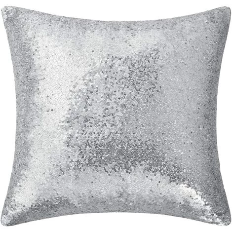 BEARSU Lot De 2 Taies D'oreiller Argent Paillettes Scintillantes Taies D'oreiller Sirène Paillettes Taies D'oreiller Housses De Coussin Taies D'oreiller Fête Décoration De Vacances 18 X 18 Pouces 4 BEARSU Lot De 2 Taies D'oreiller Argent Paillettes Scintillantes Taies D'oreiller Sirène Paillettes Taies D'oreiller Housses De Coussin Taies D'oreiller Fête Décoration De Vacances 18 X 18 Pouces – Image 4