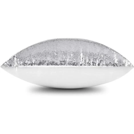 BEARSU Lot De 2 Taies D'oreiller Argent Paillettes Scintillantes Taies D'oreiller Sirène Paillettes Taies D'oreiller Housses De Coussin Taies D'oreiller Fête Décoration De Vacances 18 X 18 Pouces 5 BEARSU Lot De 2 Taies D'oreiller Argent Paillettes Scintillantes Taies D'oreiller Sirène Paillettes Taies D'oreiller Housses De Coussin Taies D'oreiller Fête Décoration De Vacances 18 X 18 Pouces – Image 5