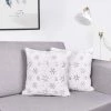 BEARSU Lot De 2 Taies D'oreiller Flocons De Neige De Noël, Flocons De Neige Blancs En Peluche Avec Paillettes Taie D'oreiller Pour Chaise De Voiture Salon Chambre, Blanc, Lot De 2