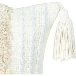 BEARSU Boho Tissé Taie D'oreiller Taie D'oreiller Touffetée Tribale, Taie D'oreiller Tissée à Glands, Maroc Taie D'oreiller Décorative Taie D'oreiller Ferme Pour Canapé, Canapé, Voiture, Chaise (12X20 Pouces) -France Coussin et housse de coussin Soldes Boutique 35895879 5