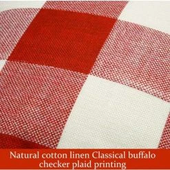 BEARSU Taie D'oreiller En Lin à Carreaux Buffalo 4 Pièces, Taie D'oreiller Carrée Décorative Rustique, Taie D'oreiller D'automne De Noël, Coussin De Maison, 18 X 18 Pouces/ 45 X 45 Cm (rouge) 7 BEARSU Taie D'oreiller En Lin à Carreaux Buffalo 4 Pièces, Taie D'oreiller Carrée Décorative Rustique, Taie D'oreiller D'automne De Noël, Coussin De Maison, 18 X 18 Pouces/ 45 X 45 Cm (rouge) -France Coussin et housse de coussin Soldes Boutique 35895905 3