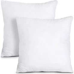 BETTERLIFE Bedding Coussins De Garnissage 50 X 50cm (Lot De 2) - Coussin à Recouvrir - Oreillers Intérieur - Rembourrage Coussins - Housse En Mélange De Coton (Blanc)