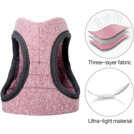 ABCRITAL Harnais Et Laisse Pour Chat Ultra-Léger Col Chaton Doux Et Confortable Veste De Marche Pour Chat Course À Pied, Antifuite Convient Pour Chiots Lapins(Rose, S) 2 ABCRITAL Harnais Et Laisse Pour Chat Ultra-Léger Col Chaton Doux Et Confortable Veste De Marche Pour Chat Course À Pied, Antifuite Convient Pour Chiots Lapins(Rose, S) – Image 2