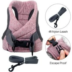 ABCRITAL Harnais Et Laisse Pour Chat Ultra-Léger Col Chaton Doux Et Confortable Veste De Marche Pour Chat Course À Pied, Antifuite Convient Pour Chiots Lapins(Rose, S) 7 ABCRITAL Harnais Et Laisse Pour Chat Ultra-Léger Col Chaton Doux Et Confortable Veste De Marche Pour Chat Course À Pied, Antifuite Convient Pour Chiots Lapins(Rose, S) -France Coussin et housse de coussin Soldes Boutique 36352140 3