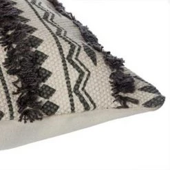 ATMOSPHERA, CRŽATEUR D'INTŽRIEUR Housse De Coussin Tuftée "Etnik" 40x40cm Gris -France Coussin et housse de coussin Soldes Boutique 36353631 3