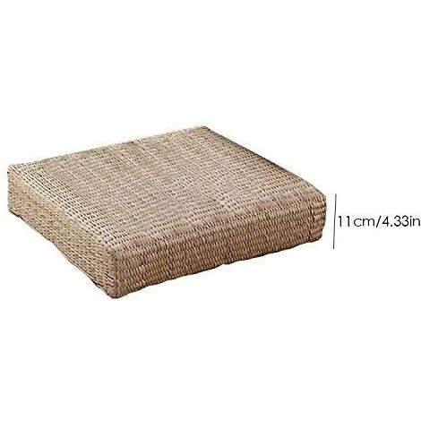 BEARSU Tatami Coussin De Sol Zafu Coussin De Méditation Pour Siège Naturel Coussin Respirant Respectueux De L'environnement Fabriqué à La Main Coussin De Siège Plat En Paille Tricotée/Coussin Futon En Paille Pour Yoga Zen 40 Cm (15,75 4,3 Pouces) 2 BEARSU Tatami Coussin De Sol Zafu Coussin De Méditation Pour Siège Naturel Coussin Respirant Respectueux De L'environnement Fabriqué à La Main Coussin De Siège Plat En Paille Tricotée/Coussin Futon En Paille Pour Yoga Zen 40 Cm (15,75 4,3 Pouces) – Image 2