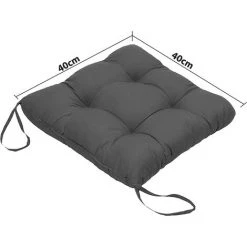 BRIDAY Set Coussins De Chaise De Jardin, Coussins De Siège 40x40cm Coussins De Chaise De Salle à Manger Patio Terrasse Jardin Extérieur - Décoration De Mobilier De Jardin (1 Pièce, Gris) -France Coussin et housse de coussin Soldes Boutique 36690137 4