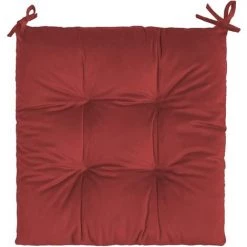 BRIDAY Set Coussins De Chaise De Jardin, Coussins De Siège 40x40cm Coussins De Chaise De Salle à Manger Patio Terrasse Jardin Extérieur - Décoration De Mobilier De Jardin (1 Pièce, Rouge)