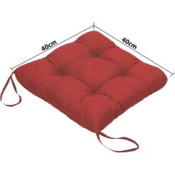 BRIDAY Set Coussins De Chaise De Jardin, Coussins De Siège 40x40cm Coussins De Chaise De Salle à Manger Patio Terrasse Jardin Extérieur - Décoration De Mobilier De Jardin (1 Pièce, Rouge) -France Coussin et housse de coussin Soldes Boutique 36690247 4