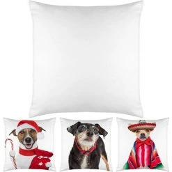 BEARSU Taies D'oreiller De Sublimation Blancs De Sublimation