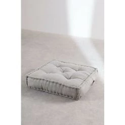 Ensemble Avec Canapé D'Angle Dhel + Canapé Central Dhel + Coussin Dhel SKLUM Coton - Gris Glacial -France Coussin et housse de coussin Soldes Boutique 36803780 5