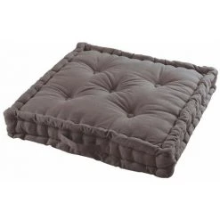 Paris Prix - Coussin De Sol Déco "panama" 60x60cm Ardoise