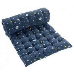 Paris Prix - Matelas De Sol "petit Astronaute" 60x120cm Bleu