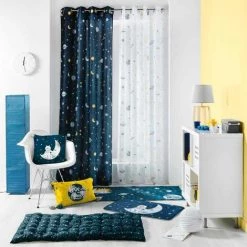 Paris Prix - Matelas De Sol "petit Astronaute" 60x120cm Bleu -France Coussin et housse de coussin Soldes Boutique 36814670 4