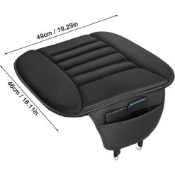 BARES Coussin De Siège Voiture Avec Poche, Coussin Ergonomique En Mousse à Mémoire De Forme, Coussin Siege Auto Avec Sac De Rangement Pour Voiture/Bureau/Maison/Canapé/Fauteuil Roulant, Noir (Noir) -France Coussin et housse de coussin Soldes Boutique 36823278 3