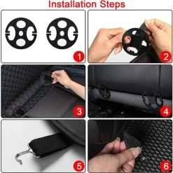 BARES Coussin De Siège Voiture Avec Poche, Coussin Ergonomique En Mousse à Mémoire De Forme, Coussin Siege Auto Avec Sac De Rangement Pour Voiture/Bureau/Maison/Canapé/Fauteuil Roulant, Noir (Noir) -France Coussin et housse de coussin Soldes Boutique 36823278 5