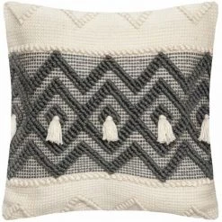 ATMOSPHERA Coussin Recycle Row - 45 X 45 Cm - Gris