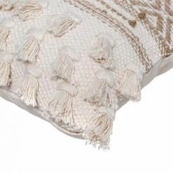 ATMOSPHERA, CRŽATEUR D'INTŽRIEUR Coussin Déco "Jute & Pompons" 45x45cm Ivoire -France Coussin et housse de coussin Soldes Boutique 36880328 4