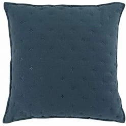 Paris Prix - Housse De Coussin "mellow" 40x40cm Bleu & Blanc