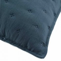 Paris Prix - Housse De Coussin "mellow" 40x40cm Bleu & Blanc -France Coussin et housse de coussin Soldes Boutique 36880503 3