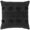Paris Prix - Coussin Déco à Pompons "alenia" 40x40cm Anthracite