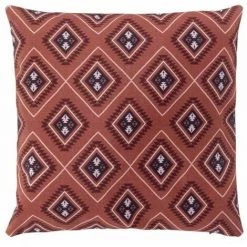 Paris Prix - Housse De Coussin "neo Berbère" 40x40cm Rouge