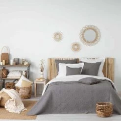 Paris Prix - Housse De Coussin "florette" 60x60cm Anthracite -France Coussin et housse de coussin Soldes Boutique 36881484 3