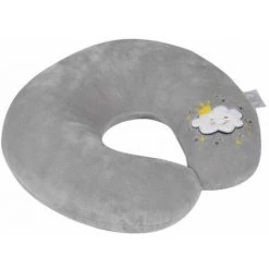 Paris Prix - Coussin De Voyage Enfant "nuage" 26cm Gris