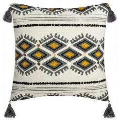 ATMOSPHERA, CRŽATEUR D'INTŽRIEUR Housse De Coussin Imprimé "Aztèque" 40x40cm Beige