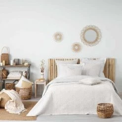 Paris Prix - Housse De Coussin "florette" 60x60cm Blanc 5 Paris Prix - Housse De Coussin "florette" 60x60cm Blanc -France Coussin et housse de coussin Soldes Boutique 36890685 3