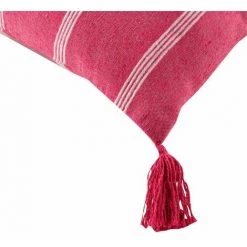 Paris Prix - Coussin Déco à Pompons "jakady" 40x40cm Rose -France Coussin et housse de coussin Soldes Boutique 36890765 3