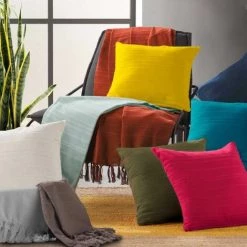 Paris Prix - Housse De Coussin "lilia" 40x40cm Vert D'eau -France Coussin et housse de coussin Soldes Boutique 36890800 3