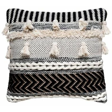 ATMOSPHERA, CRATEUR D'INTRIEUR Coussin Déco "Lurex" 45x45cm Noir & Blanc 1 ATMOSPHERA, CRATEUR D'INTRIEUR Coussin Déco "Lurex" 45x45cm Noir & Blanc